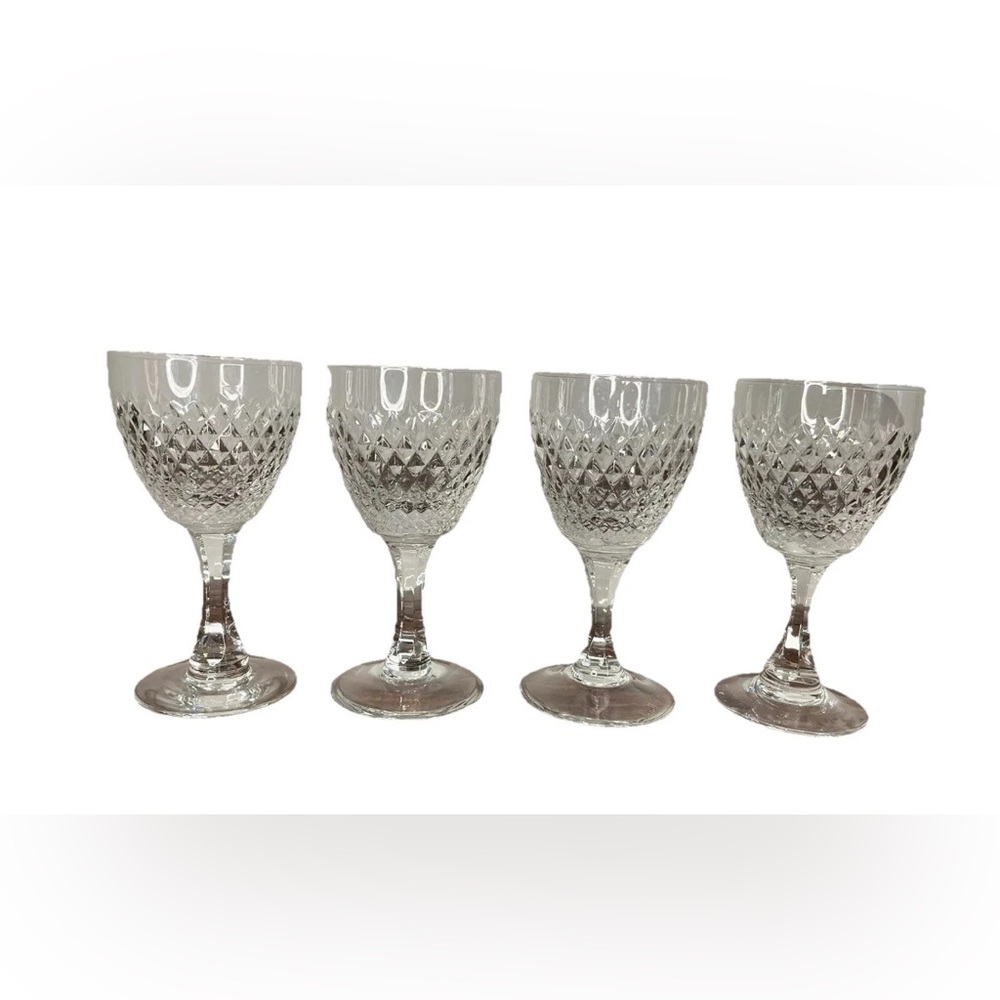 Royal Brierley Crystal‎ Goblet Chalice Wine Drink Glass Set Lot Vintage